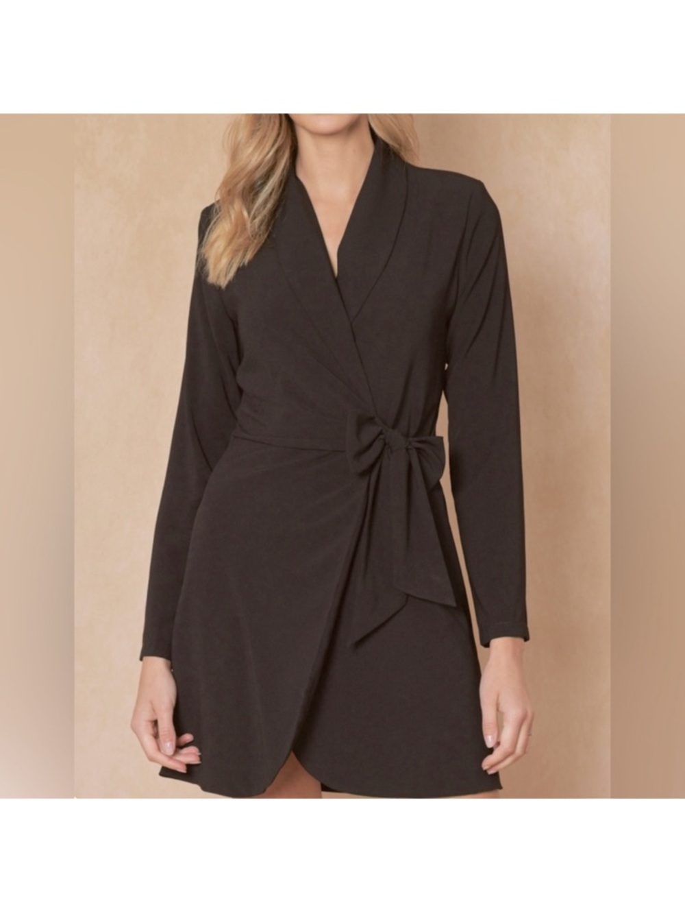 Entro Burgundy Wrap dress with Side Tie